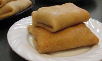 Блины фаршированные грибами