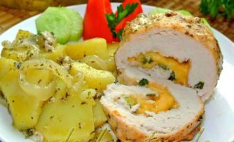 Куриные рулетики с сыром