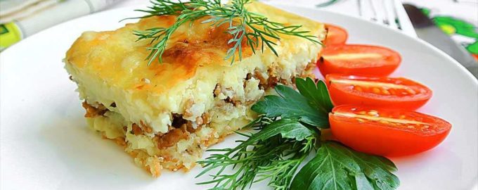 Картофельная запеканка с фаршем