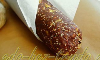 Шоколадная колбаска из печенья рецепт