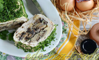 Куриный кекс с шампиньонами