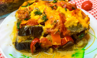 Мясная запеканка с овощами